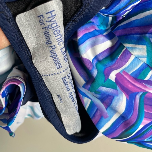 Swim Solutions DANCING PALM Tummy-Control Faux-Tankini One-Piece Swimsuit 10 - Picture 8 of 10